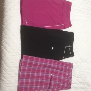 Nivo lot of 3 golf skorts one large and two 12 lot